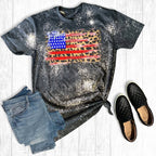 Distressed American Leopard Flag T-Shirt