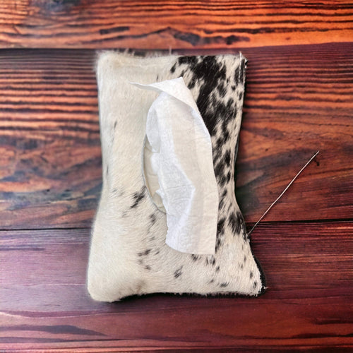 Baby wipe holders - Hair on hide baby wipe holder - Cowhide and Conchos