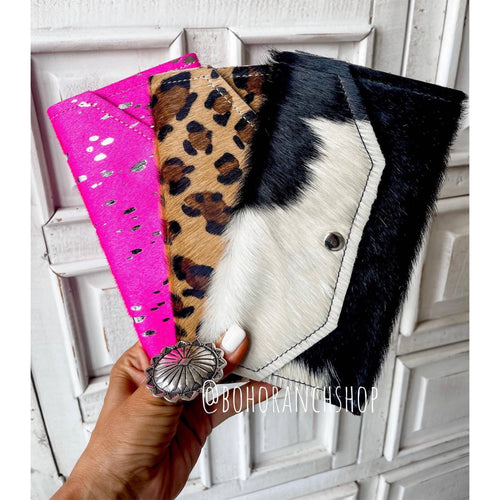 Cowhide Wallet - Black and White