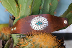 Cheyenne Cuff - Cowhide and Conchos