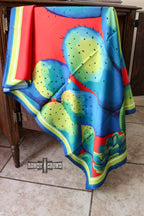 Corona Cactus Wild Rag - Cowhide and Conchos
