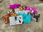 Cowhide Credit Card Wallet - Leopard - Cowhide and Conchos