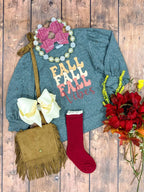 Fall Vibes Top - Beaded Detail! - Cowhide and Conchos