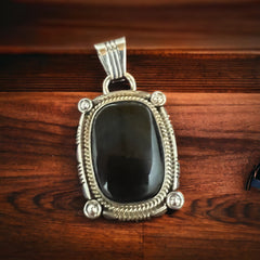 Sharon McCarthy Onyx & Sterling Silver Pendant