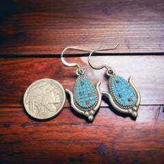 Tracy Bowekaty Turquoise & Sterling Silver Earrings