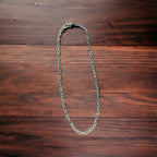 Oxidized Sterling Silver  4.6mm Twisted Oval Cable Chain