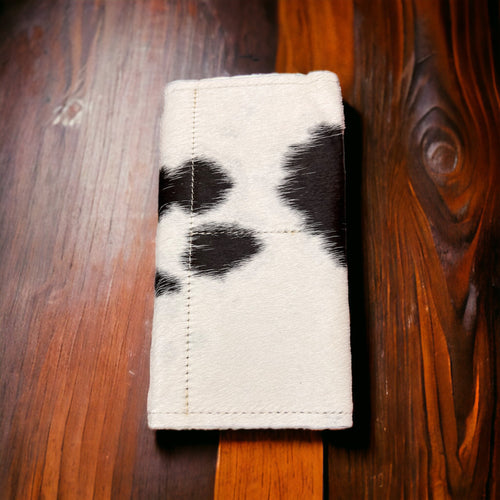 Cowhide Wallet - Black and White