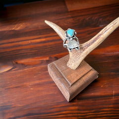 Turquoise ring - Kachina turquoise ring - Size 6