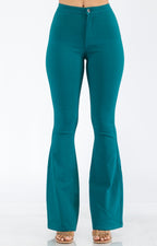 Teal Super Stretch Bell Pant