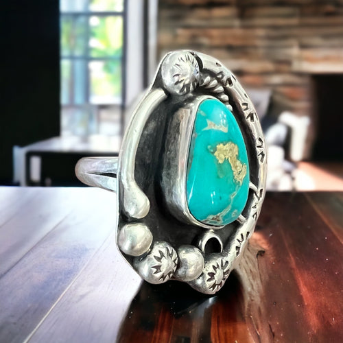 Turquoise ring - Turquoise on sterling silver - size 6
