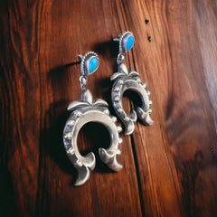 Lee Shorty Turquoise & Sterling Silver Earrings