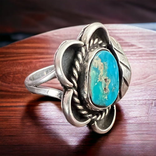 Turquoise ring - Native ring - Hallmark DA - size 6