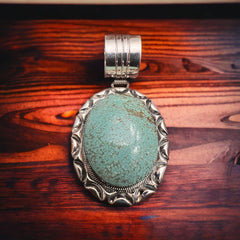'Gregg Yazzie Turquoise & Sterling Silver Pendant