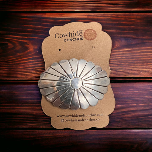 Concho brooch - Native stamped Sterling concho brooch