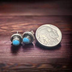 Mary Tsadiasi Turquoise & Sterling Silver Earrings