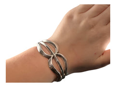 Native bracelet - Sandcast sterling native bracelet - 1 1/4 inch opening