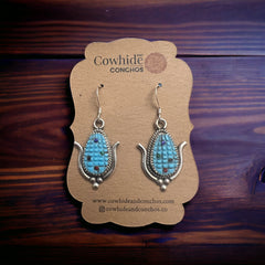 Tracy Bowekaty Turquoise & Sterling Silver Earrings