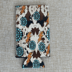 No Fringe Slim Cowprint Turquoise Stone & Bolts Koozie - Cowhide and Conchos
