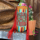 Not My Brand of Cattle Fringe Koozie - Cowhide and Conchos