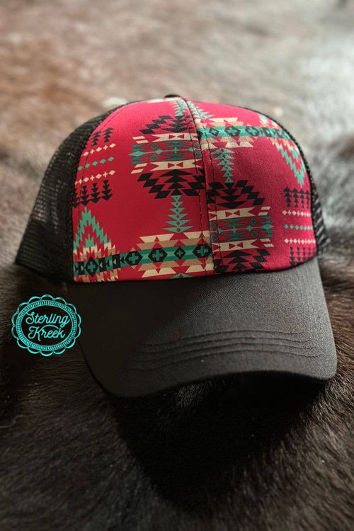 Parka Babe Pink Baseball Cap - Cowhide and Conchos