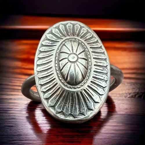 Sante Fe Concho Ring - Cowhide and Conchos