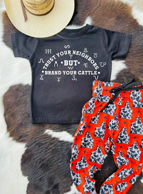 Trust Your Neighbors but Brand your Cattle - Cowhide and Conchos
