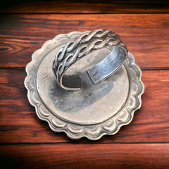 Western concho ring - Texas big & bold ring - Sterling silver - Cowhide and Conchos